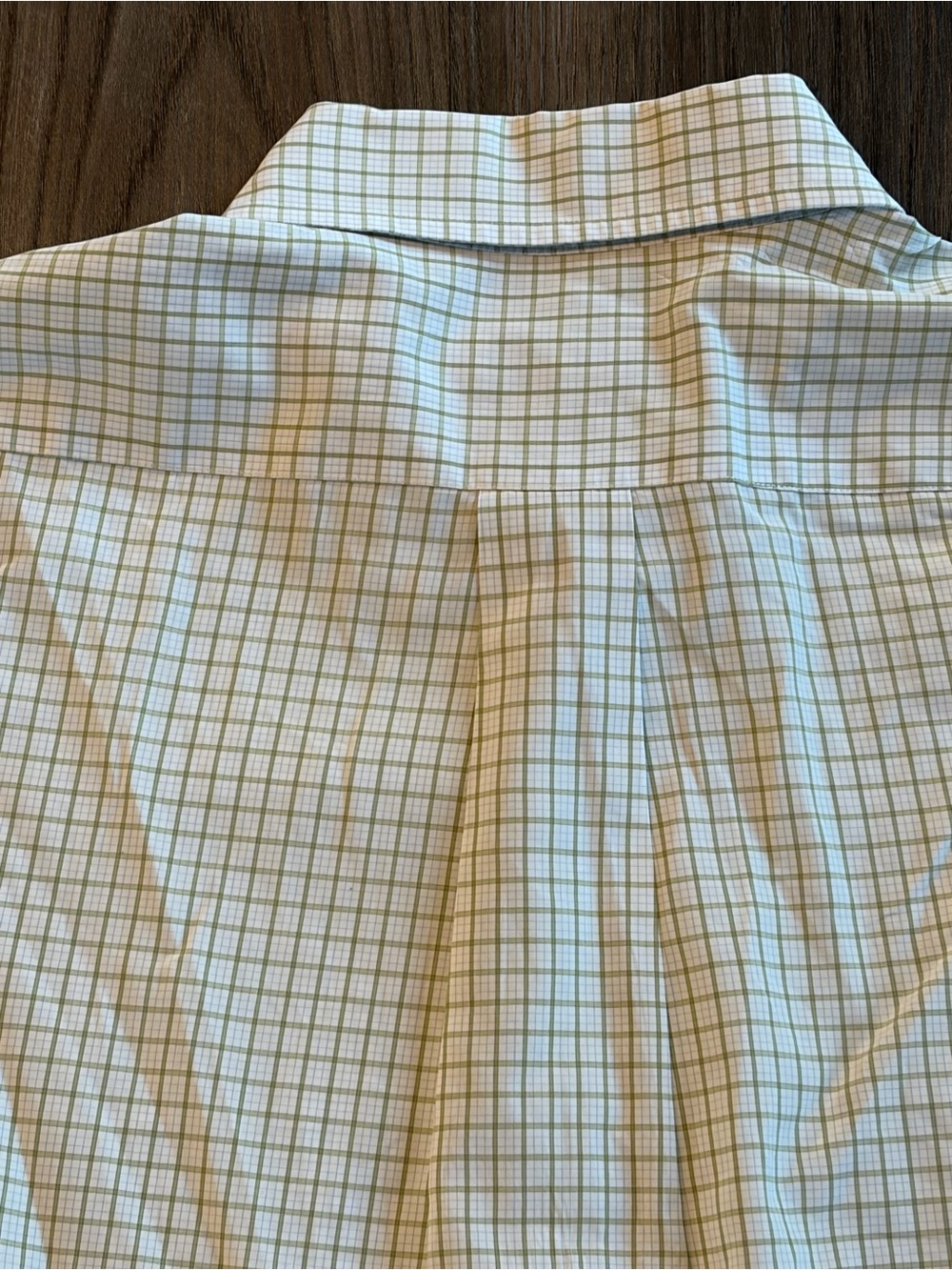 Brooks Brothers 346 Light Green and White Checked Button-Down Shirt 100% Cotton - Picture 7 of 9